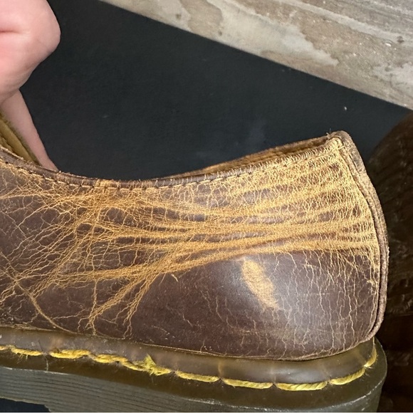 Dr. Martens Mens Brown Leather Distressed Oxfords Lace Up Size US 11 11823 - Picture 9 of 13